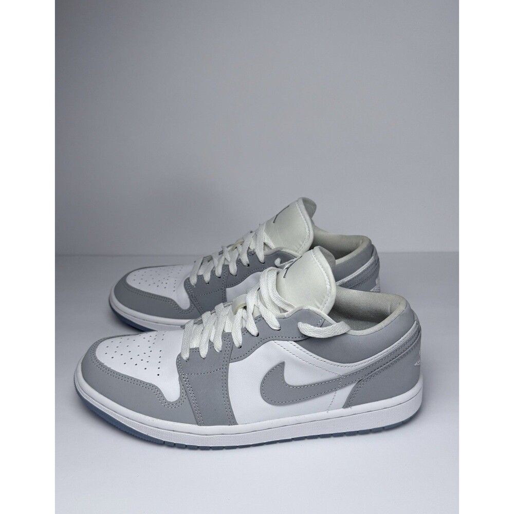 Nike Air Jordan 1 Low Women’s 9.5 White Grey Sneakers DC0774-105